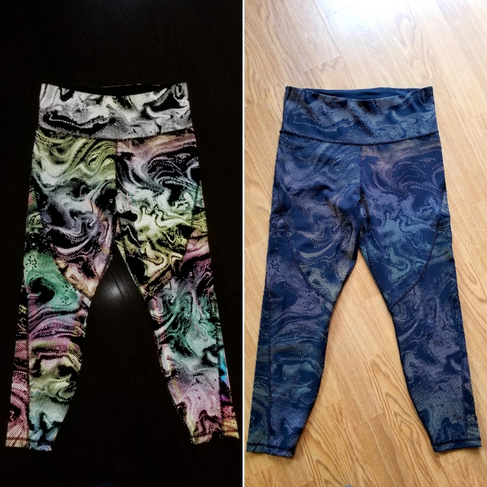 Athleta Lightning Swirl Reflective 7/8 Tight Small Petite
